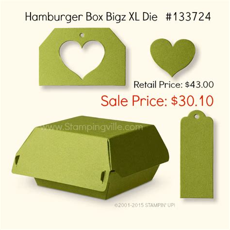 hamburger box die cut for sale 